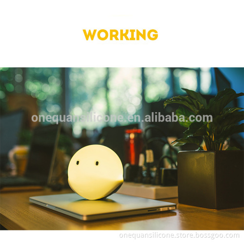 2016 NEW touch sensor smart multifunction led silicone dimmable night light with wireless bluetooth speaker